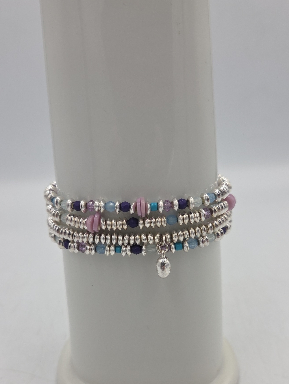 Chico's Silver-tone 4 Strand Beaded  Bracelet